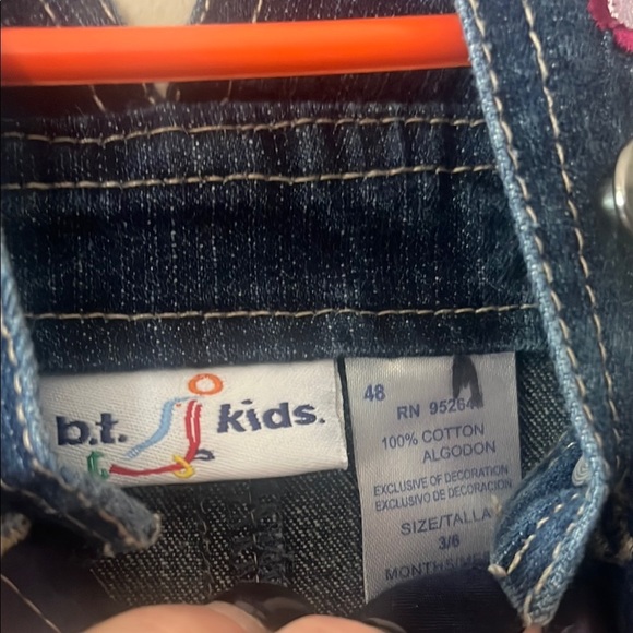 Blue and Pink Casual Overalls with Playful Design - Picture 8 of 8